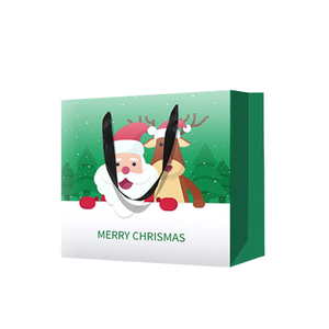 Custom Christmas <b>Gift</b> <b>Box</b> Paper Packaging <b>Box</b> With Cartoon Design Holiday <b>Gift</b> Packaging Wholesale Wholesale Ribbon Handle Bags - Product Image 3