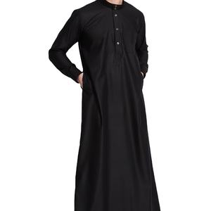 Thobe/Thawb 2025 Nuevo Estilo Casual Transpirable Ligero Antiestático de Algodón Manga Larga Hasta el Tobillo con Bordado Venta al por Mayor para Hombre - Product Image 1