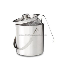 High Capacity Metal Ice <b>Bucket</b> <b>With</b> Strong Handles And <b>Lid</b> Suitable For Large Gatherings And Commercial Use - Product Image 2