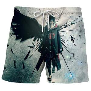 Pantalones cortos casuales para hombre de algodón grueso con estampado flocado, ideales para verano, playa y deporte. - Product Image 2