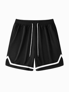 Custom Printed Logo Front Plaid <b>Pattern</b> Basketball <b>Shorts</b> Drawstring Closure Anti-Wrinkle Quick Dry 100% Polyester <b>Mens</b> - Product Image 2