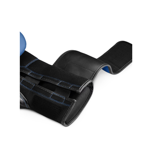 Blue PU Leather Boxing Gloves with <b>Velcro</b> Closure Breathable Training Gloves for Adults - Product Image 2