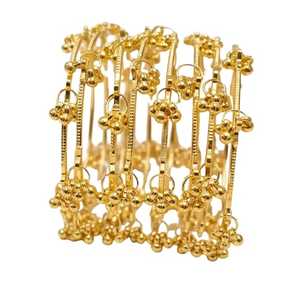 Nouveauté 2026 : Bracelets Ghungroo Jhumki dorés de Cachemire les plus demandés, brillants, pour mariages et fêtes, prix de gros premium, toutes tailles - Product Image 3