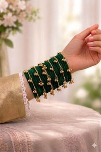 <b>Glass</b> Chudiyan Sets Elegant Style Latest Festive Eid & Party Wear Kashmiri <b>Bangle</b> Churian For Girls - Product Image 3
