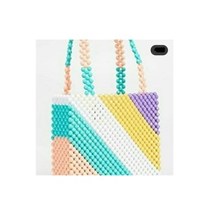 Sac à main en perles de bois, sac fourre-tout bohème, sac à bandoulière perlé, pochette décontractée pour la plage ou les mariages, fait main, personnalisable, taille moyenne - Product Image 2