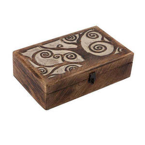 Caja de Madera Tallada a Mano, Caja de Madera Maciza de Mango, Caja de Joyería de Madera para Regalos, Venta al por Mayor de Fábrica al Mejor Precio, Caja de Regalo de Madera - Product Image 6
