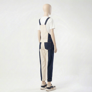 Conjuntos de lona ecológicos para mujer con logotipo personalizado bordado, mono ajustado de cintura alta, diseño tipo gabardina, color sólido, transpirable - Product Image 4