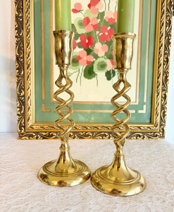 Elegant Handmade Durable Iron Gold Polished Spiral Twist Taper Candlestick Holder Set 2 Modern <b>Barley</b> Twist Candle Stand Home - Product Image 2