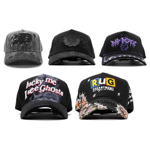 Casquettes 5 panneaux unisexe en gros avec logo personnalisé, en daim chromé et doublure satinée, à visière large et incurvée, style Gorras Del Sports, casquette de baseball - Product Image 4