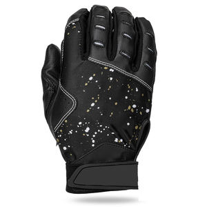 Guantes de Béisbol Personalizados de Color Negro, Hechos de Cuero, Antideslizantes, con Palma de Alto Agarre, para Jóvenes, para Softbol - Product Image 3