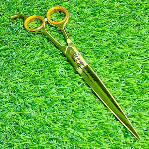 Hair Cutting Scissors Stainless Steel Barber Salon <b>Shears</b> Ultra Sharp High Quality Precision Hairdressing <b>Tool</b> Gold Color - Product Image 2