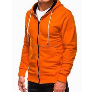 Sudadera con capucha de corte holgado con bolsillo práctico personalizado para hombre elegante letra impresa con cremallera ropa de calle Sudadera con capucha para hombre - Product Image 4