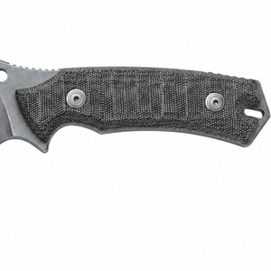 Fixed Blade Hunting Knives with Wide <b>Steel</b> Blade Textured Black Handle Full Tang Construction for <b>Outdoor</b> Camping and Bushcraft - Product Image 3