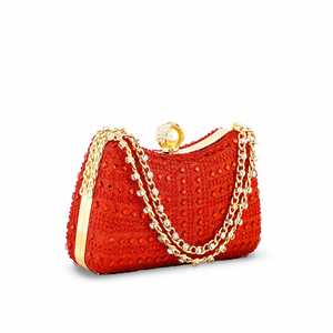 Bolso de noche elegante rojo para mujer Clutch P24385 - Product Image 2