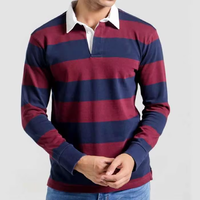 Polo de Manga Larga para Hombre, Estilo Pullover con Botones, Tela Transpirable, Diseño Personalizado, Multicolor, Talla Grande, Estilo Rugby, 2026
