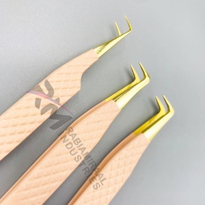 แหนบดึงขนตา RMI Precision Diamond Grip ปลายเคลือบทอง 24k สแตนเลสสตีลเคลือบสีนู้ด ขนาด 10 มม. ปลายเรียบ - Product Image 6