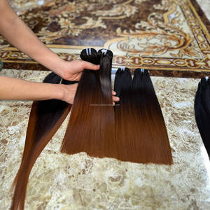 Lots de cheveux humains en gros, lots de cheveux vierges vietnamiens, lisses comme des baguettes, avec fermeture en dentelle frontale pour perruques, dentelle frontale - Product Image 3