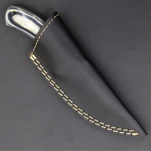 Couteau de chasse et d'abattage à lame fixe en acier Damas fait main de haute qualité, manche en bois, pointe tombante, utilitaire, garantie 3 ans - Product Image 3