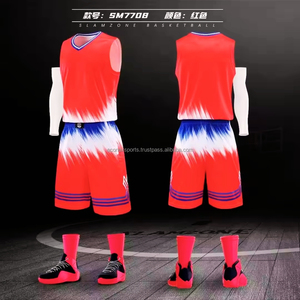 Conçu sur mesure, ensemble de vêtements de basket-ball pour hommes, short de sport respirant à séchage rapide, uniforme de basket-ball pour adultes de grande taille imprimé - Product Image 6