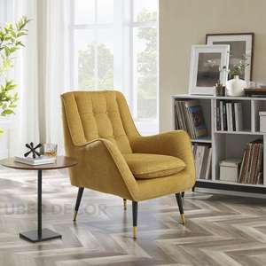 Chaise d'appoint rembourrée tuftée Talia pour chambre ou salon Canapé d'appoint parfait - Product Image 1