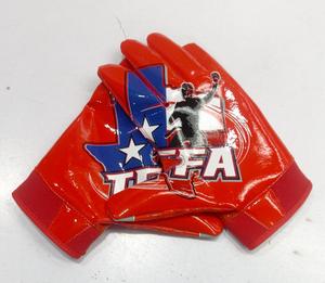 Custom Silicone <b>Printed</b> American Football <b>Gloves</b> Sticky Grip Adjustable Velcro Strap Adult Unisex Training Sports <b>Gloves</b> - Product Image 2