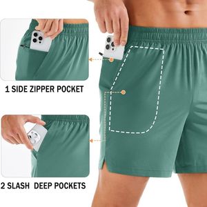 Shorts de sport personnalisés pour hommes, pour l'entraînement physique, avec tissu à séchage rapide, taille élastique, pour la course à pied, le basketball, l'entraînement en plein air - Product Image 3