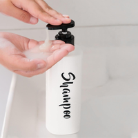 500ml Vide Ambre Plastique Lotion Pompe Presse Bouteilles Huile Maquillage Cosmétique Distributeur Conteneurs Liquide Corps Savon avec Pompe Noire