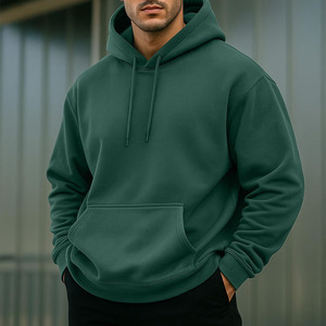 Sweat à capuche personnalisé avec logo imprimé, confortable, tendance streetwear, vêtement haut de gamme pour homme, coupe ample, en molleton de coton. - Product Image 6