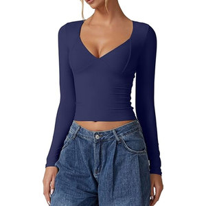 <b>Top</b> Trendy <b>Women</b> Slim Fit Long Sleeve T-Shirts / Casual Wear Cotton Made <b>Women</b> Long Sleeve T-Shirts - Product Image 6