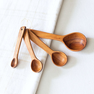 Competitive price wooden coffee bean <b>measuring</b> <b>spoon</b> set cooking accessories fast shipping - Product Image 2