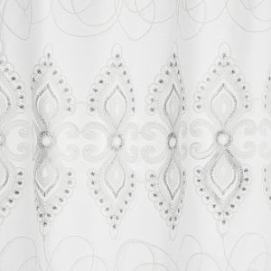Monaco 12pc Classic Luxury Contemporary Design Bathroom Shower <b>Curtain</b> Set with 12 <b>Hooks</b> - Product Image 6