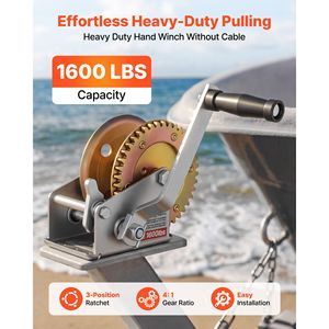Manivela para Barco de 1600 Libras, Resistente, Manual, Portátil, de Doble Acción con Relación de Engranajes 4:1, Fácil Instalación - Product Image 2