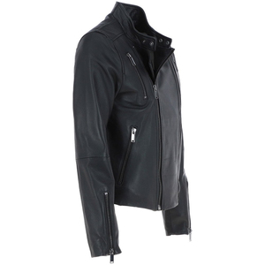Glossy metallic men’s <b>jacket</b> made from soft genuine <b>sheepskin</b> leather. - Product Image 4