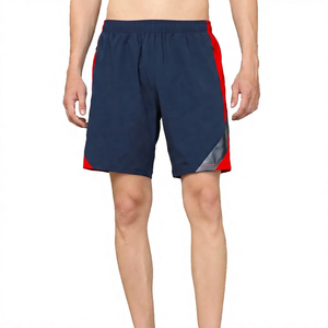 Men's Navy Blue Sport <b>Shorts</b> With Side Quick Dry Elastic Waist Mid Length <b>Woven</b> Polyester Board <b>Shorts</b> - Product Image 4