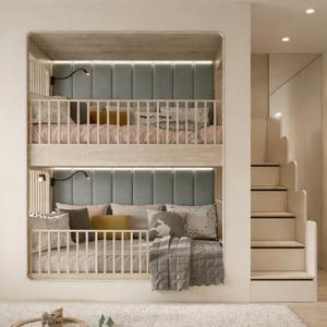 Lit superposé moderne de luxe pour enfants, lit superposé de qualité supérieure pour enfants avec échelle, lit superposé avec échelle - Product Image 1