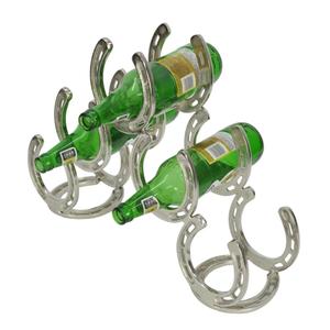 Soportes y Estantes Decorativos de Almacenamiento, Soporte Metálico para Botellas, Portátil, Hecho a Mano, Estilo Herradura, Estante para Vino, Gran Venta - Product Image 1