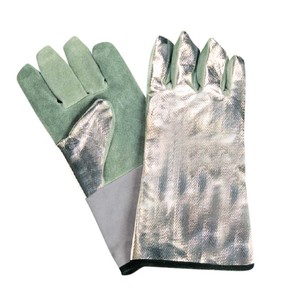 Guantes STALWART IMPEX de Piel Dividida con Palma Aluminizada para Coser, Resistentes al Calor, para Soldadura, de Alta Resistencia, 8 oz - Product Image 4