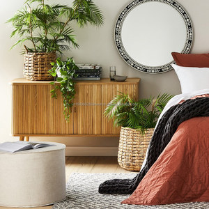 Cesta de mimbre Rectangular para almacenamiento de plantas, organizador de macetas, caja de almacenamiento para el hogar, artesanía de rey, cesta de gabinete de Vietnam - Product Image 5