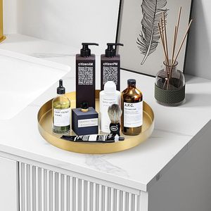 Plateau décoratif moderne en métal de qualité supérieure, fait main, multi-compartiments, plateau de service mobile pour la maison, l'hôtel, le restaurant, les fêtes, la table à manger - Product Image 3