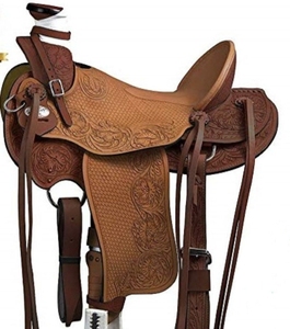 Silla de montar de cuero genuino de alta resistencia y diseño duradero, hecha a mano para uso en equitación, fabricada en India, silla de montar inglesa premium. - Product Image 4