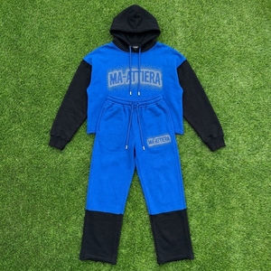 Conjunto Deportivo de Sudadera con Capucha y Pantalones Jogger para Mujer, Color Azul y Negro, Estilo Casual Urbano - Product Image 6
