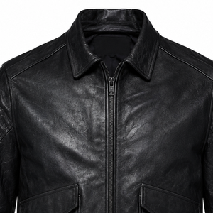 Luxury Genuine <b>Leather</b> Field <b>Jacket</b> for Men Modern Utility Design Full Grain <b>Leather</b> Premium Casual Fashion Outerwear - Product Image 6