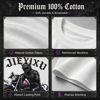 T-shirt décontracté ample de haute qualité 100% coton, nouvelle tendance, marque rétro, imprimé vieilli, streetwear
