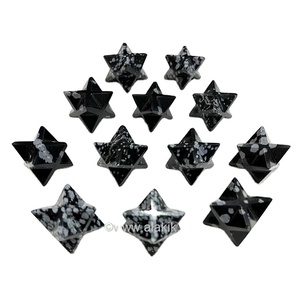 คริสตัลรูปดาวเมอร์คาบาห์เกล็ดหิมะงานฝีมืออัญมณีกึ่งมีค่าจากอินเดีย - Product Image 1