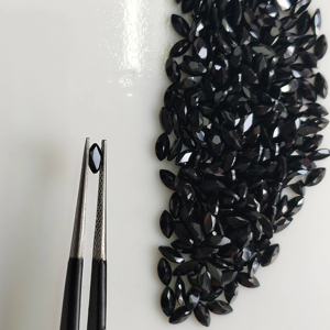Spinelle noire naturelle 5x2,5MM taille marquise, pierre précieuse en vrac de qualité supérieure pour la fabrication de bijoux, Red Mountain Gems Modèle R3BSMQCT525 - Product Image 3