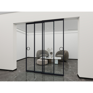 Personnalisable Contemporain <span class=keywords><strong>3</strong></span>-Panneau Lien Caché Suspendu <span class=keywords><strong>Rail</strong></span> Cloison <span class=keywords><strong>Portes</strong></span> Cuisine Salon Grande Ouverture <span class=keywords><strong>Portes</strong></span> Coulissantes - Product Image 1
