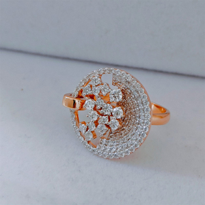 Bague personnalisée en diamant de laboratoire, or 14 carats, bijoux fantaisie de luxe pour femme, RIZTA JEWELS, taille brillant rond, couleur DE, tendance - Product Image 5