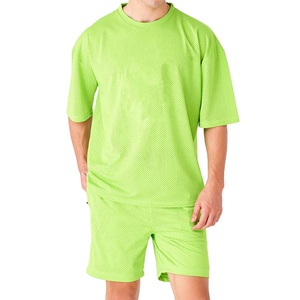 Conjunto de Dos Piezas de Verano con Logotipo Personalizado Pinco Sports para Hombre, Pantalones Cortos de Felpa con Cintura Elástica 100% Poliéster, Camiseta, Ropa Urbana al por Mayor - Product Image 1