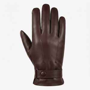 Gants thermiques d'hiver pour hommes, imperméables, en similicuir PU, doublés de fourrure, compatibles avec les écrans tactiles, pour le cyclisme, le travail en extérieur, vente en gros OEM - Product Image 6