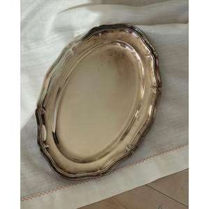 Assiette ovale en laiton, taille personnalisée, artisanat, assiettes et plats de service, plaqué argent, fournitures de restaurant, utilisations pour le dîner - Product Image 1